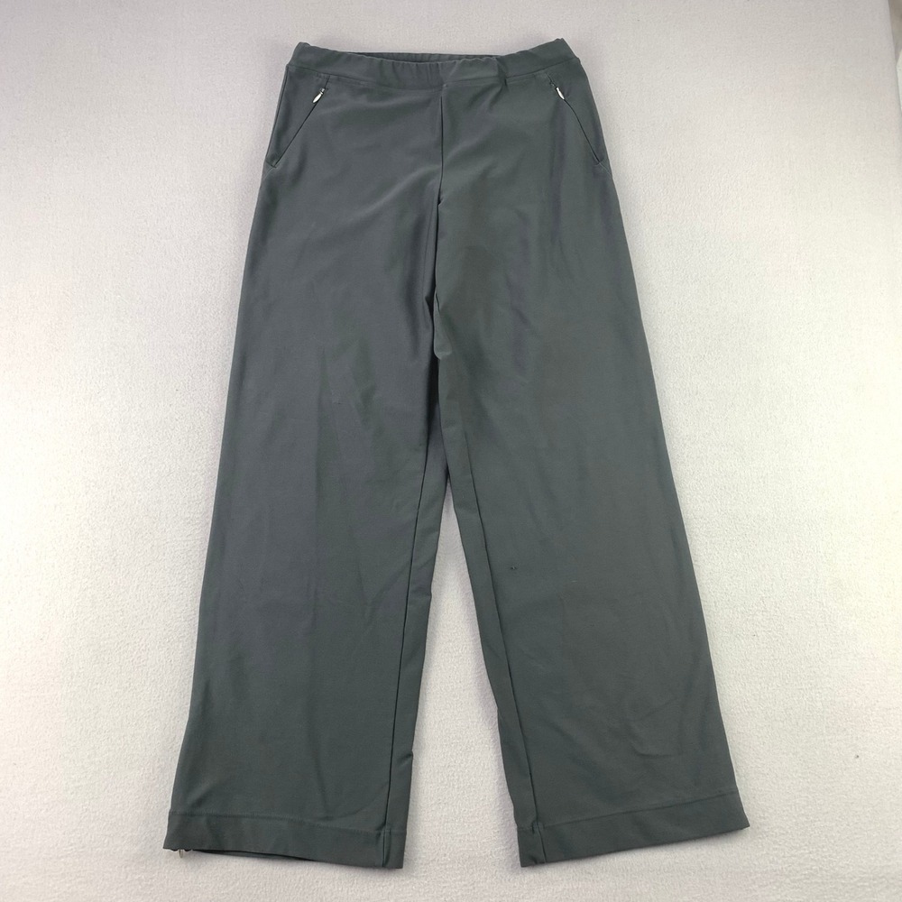 VTG Y2K Lucy Activewear Pants Women M Gray Wide Leg Yoga Athletic Gym USA